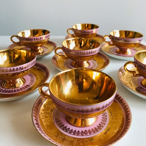 2 LEFT Antique demitasse & saucer set - Picture 4 of 6